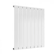 Reina Flat 600mm High x 588mm Wide Single Designer Horizontal Radiator - White - RND - FL08W - TAP 'N' SHOWER