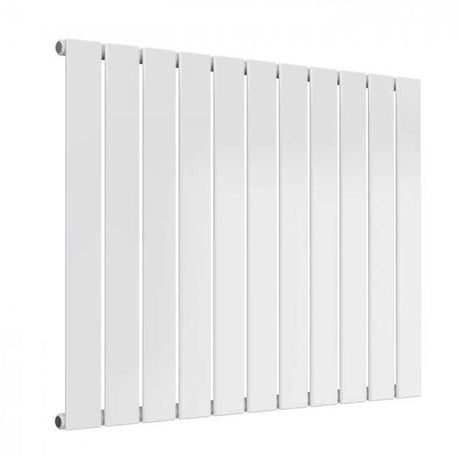 Reina Flat Modern Designer Single Horizontal Radiator 600mm High x 810mm Wide - White - RND-FL11W