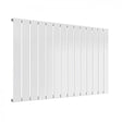 Reina Flat 600mm High x 1032mm Wide Single Designer Horizontal Radiator - White - RND - FL14W - TAP 'N' SHOWER