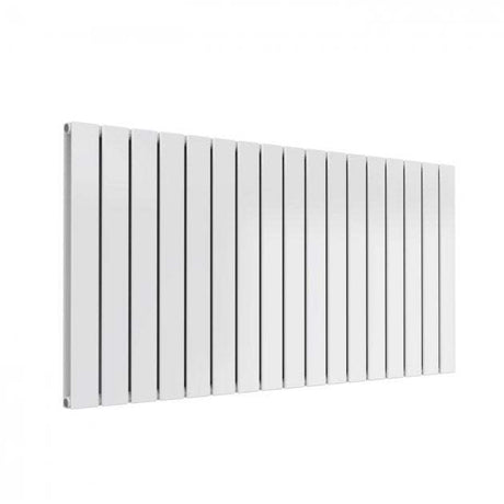 Reina Flat Modern Designer Double Horizontal Radiator 600mm High x 1254mm Wide - White - RND-FL17WD