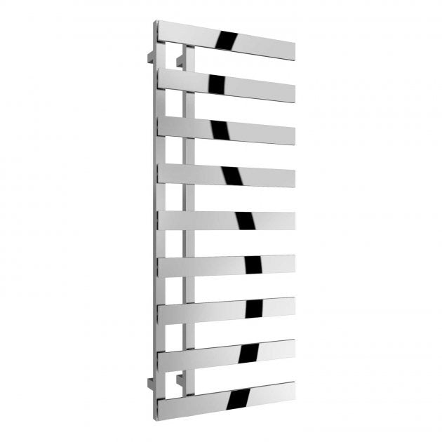 Reina Florina 1235mm High x 500mm Wide Designer Heated Towel Rail - Chrome - RND - FR512 - TAP 'N' SHOWER