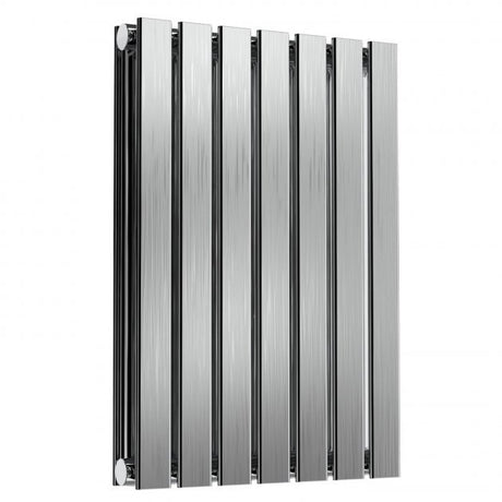 Reina Flox 600mm High x 413mm Wide Double Horizontal Radiator - Brushed - RNS - FTX060041DB - TAP 'N' SHOWER
