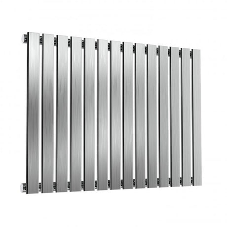 Reina Flox 600mm High x 826mm Wide Single Horizontal Radiator - Brushed - RNS - FTX060082SB - TAP 'N' SHOWER