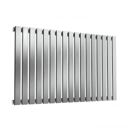 Reina Flox 600mm High x 1003mm Wide Single Horizontal Radiator - Brushed - RNS - FTX060100SB - TAP 'N' SHOWER