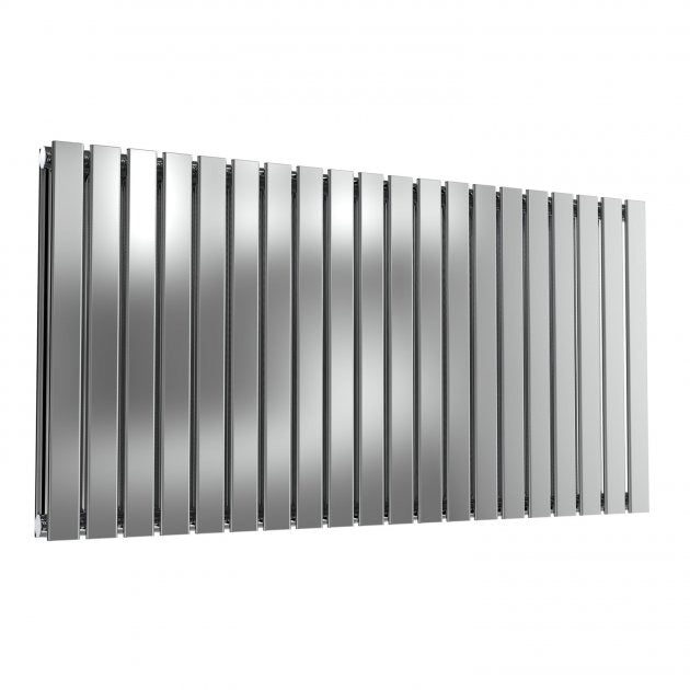 Reina Flox 600mm High x 1180mm Wide Double Horizontal Radiator - Polished - RNS - FTX060118DP - TAP 'N' SHOWER