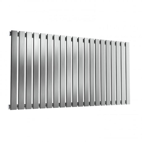 Reina Flox 600mm High x 1180mm Wide Single Horizontal Radiator - Brushed - RNS - FTX060118SB - TAP 'N' SHOWER