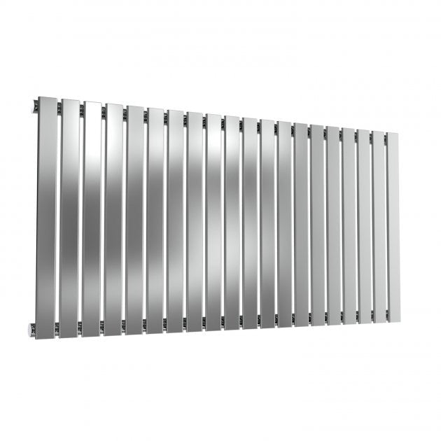 Reina Flox 600mm High x 1180mm Wide Single Horizontal Radiator - Polished - RNS - FTX060118SP - TAP 'N' SHOWER