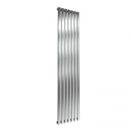 Reina Flox Designer Stainless Steel Single Vertical Radiator 1800mm High x 413mm Wide Brushed - RNS-FTX180041SB