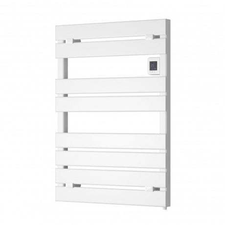 Reina Gia Flat Panel 780mm High x 550mm Wide Electric Heated Towel Rail - Black - DE - GIA0785W - TAP 'N' SHOWER