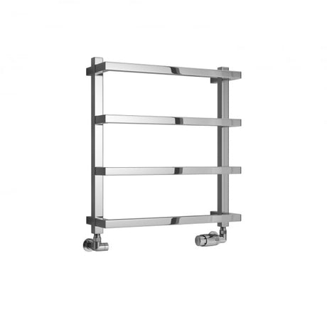 Reina Glora 555mm High x 500mm Wide Designer Heated Towel Rail - Chrome - RND - GLR0555C - TAP 'N' SHOWER