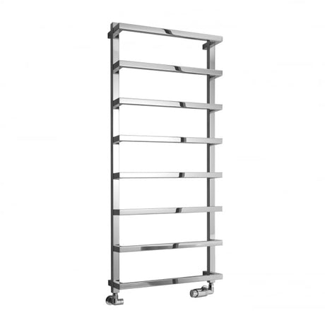 Reina Glora 1195mm High x 500mm Wide Designer Heated Towel Rail - Chrome - RND - GLR1195C - TAP 'N' SHOWER