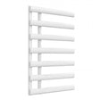 White Reina Grace Modern Designer Heated Towel Rail 780mm high x 500mm wide with seven horizontal bars