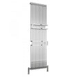 Reina Grande 1800mm High x 500mm Wide Vertical Designer Radiator - Chrome - RND - GDE1850C - TAP 'N' SHOWER