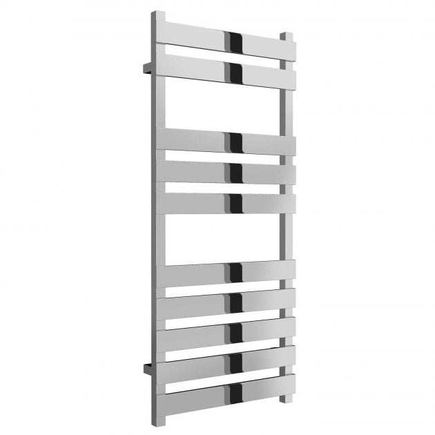 Reina Kreon stainless steel polished flat panel heated towel rail 1160mm high by 500mm wide