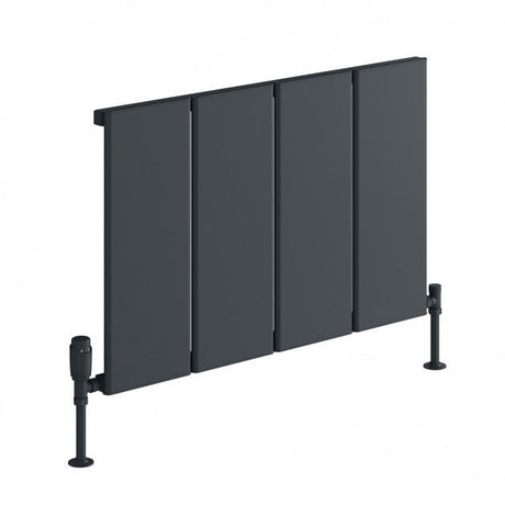 Reina Larga 600mm High x 812mm Wide Horizontal Aluminium Radiator - Anthracite - A - LRG060081A - TAP 'N' SHOWER