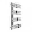 Reina Lovere modern vertical designer radiator with polished finish, 960mm high and 500mm wide for efficient heating and sleek space-saving design