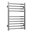 Reina Luna Straight Stainless Steel Heated Towel Rail 720mm high x 500mm wide with polished finish and modern design