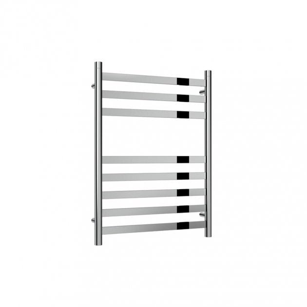 Reina Misa Designer 720mm High x 530mm Wide Heated Towel Rail - Polished Stainless Steel - RNS - MSA072 - TAP 'N' SHOWER