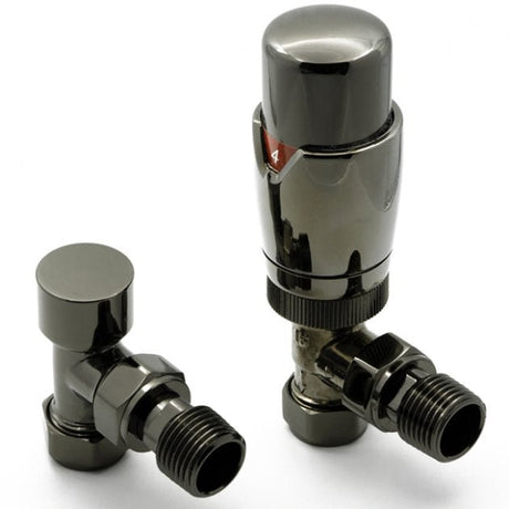 Reina Modal LockShield TRV Angled Radiator Valve - Oiled Bronze - VLV - MDLLA - TAP 'N' SHOWER