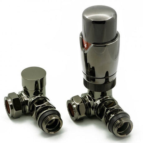Reina Modal LockShield TRV Corner Radiator Valve - Oiled Bronze - VLV - MDLLC - TAP 'N' SHOWER