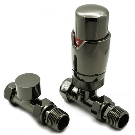 Reina Modal LockShield TRV Straight Radiator Valve - Oiled Bronze - VLV - MDLLS - TAP 'N' SHOWER