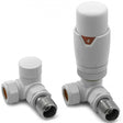 Reina Modal LockShield TRV Corner Radiator Valve - White - VLV - MDLWC - TAP 'N' SHOWER