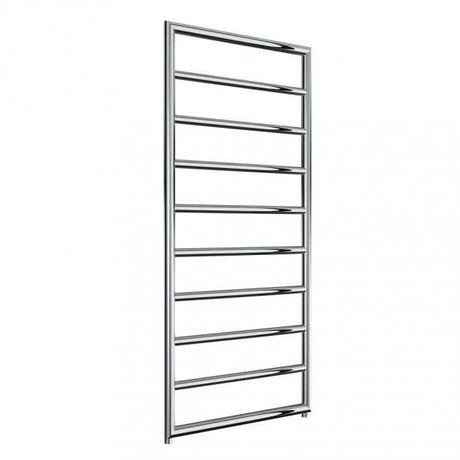 Reina Nardo Modern Designer Heated Towel Rail chrome finish 1200mm high by 550mm wide for contemporary bathrooms