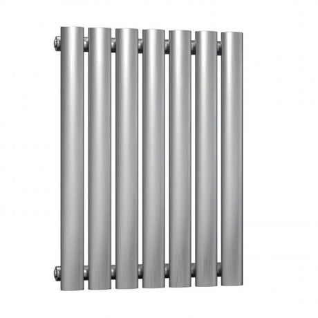 Reina Nerox Single Designer Stainless Steel Horizontal Radiator 600mm High x 413mm Wide - Brushed - RNS-NRX607S