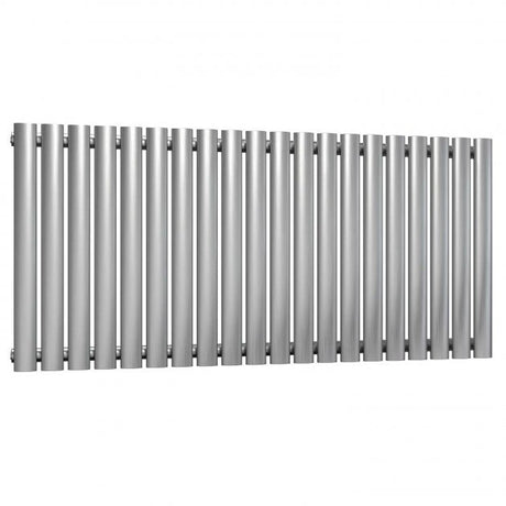 Reina Nerox Modern Single Designer Horizontal Radiator 600mm High x 1180mm Wide - Brushed Stainless Steel - RNS-NRX620S