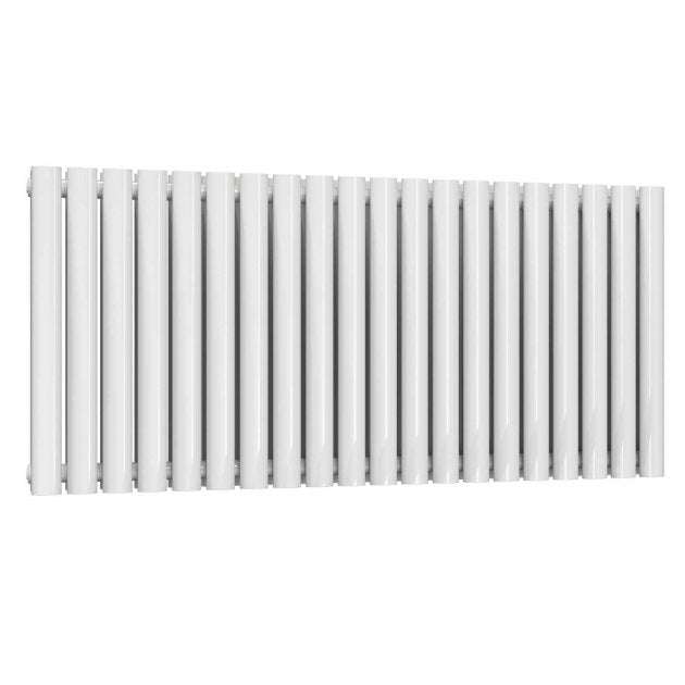 Reina Neva Modern Double Designer Horizontal Radiator 550mm High x 1180mm Wide - White - RND-HNV20D