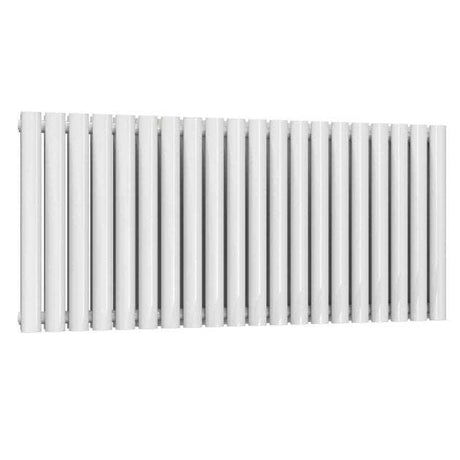 Reina Neva Modern Double Designer Horizontal Radiator 550mm High x 1180mm Wide - White - RND-HNV20D