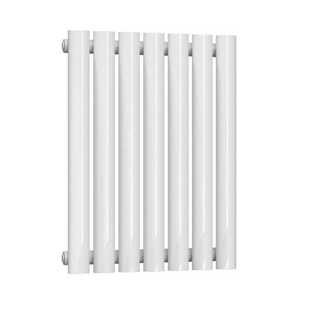 Reina Neva Modern Single Designer Horizontal 550mm High x 413mm Wide - White - RND-HNV7