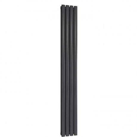 Reina Neva Double Designer Radiator in anthracite, 1800mm high and 236mm wide, steel construction for efficient home heating.