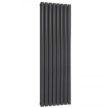 Anthracite Reina Neva Double Designer Radiator 1500mm high x 472mm wide with vertical tubular design