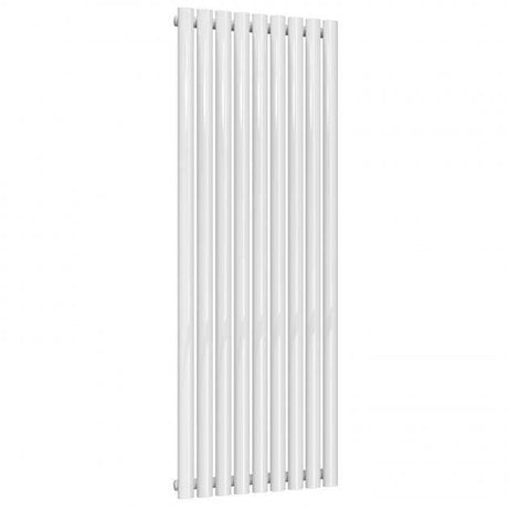Reina Neva Single Designer Radiator in white, 1500mm high by 531mm wide, modern vertical steel panel radiator for energy-efficient home heating