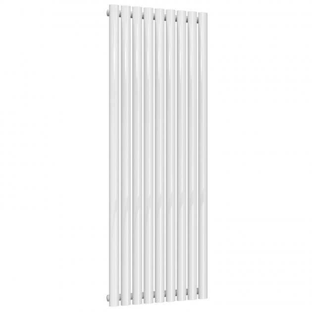 Reina Neva Single Designer Radiator in white, 1500mm high by 531mm wide, modern vertical steel panel radiator for energy-efficient home heating