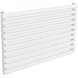 Reina Nevah Single Designer Horizontal Radiator 590mm High x 1000mm Wide - White - RND - NVH510SW - TAP 'N' SHOWER