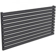 Reina Nevah Modern Single Designer Horizontal Radiator 590mm High x 1200mm Wide - Anthracite - RND-NVH512SA