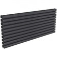Reina Nevah Modern Double Designer Horizontal Radiator 590mm High x 1400mm Wide - Anthracite - RND-NVH514DA