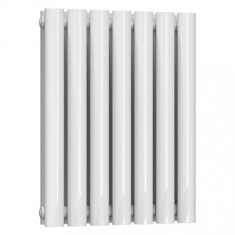 Reina Neval Double Horizontal 600mm High x 404mm Wide Aluminium Radiator - White - A - NVL06040DW - TAP 'N' SHOWER