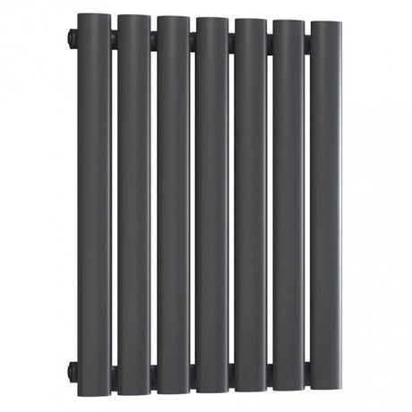 Reina Neval Double Horizontal 600mm High x 404mm Wide Aluminium Radiator - Anthracite - A - NVL06040SA - TAP 'N' SHOWER