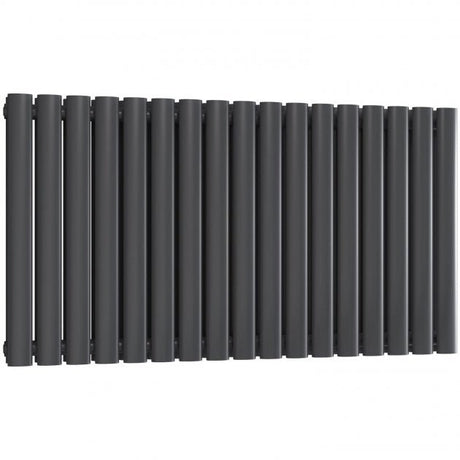 Reina Neval Double Horizontal 600mm High x 994mm Wide Aluminium Radiator - Anthracite - A - NVL06099DA - TAP 'N' SHOWER