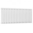Reina Neval Single Horizontal 600mm High x 1171mm Wide Aluminium Radiator - White - A - NVL06117SW - TAP 'N' SHOWER