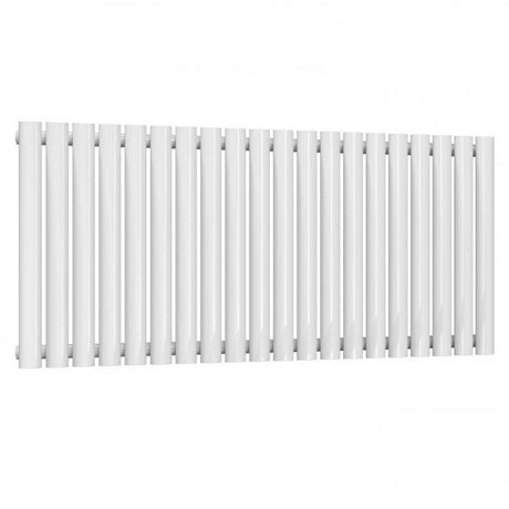 Reina Neval Single Horizontal 600mm High x 1171mm Wide Aluminium Radiator - White - A - NVL06117SW - TAP 'N' SHOWER
