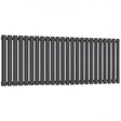 Reina Neval Single Horizontal 600mm High x 1407mm Wide Aluminium Radiator - Anthracite - A - NVL06140SA - TAP 'N' SHOWER