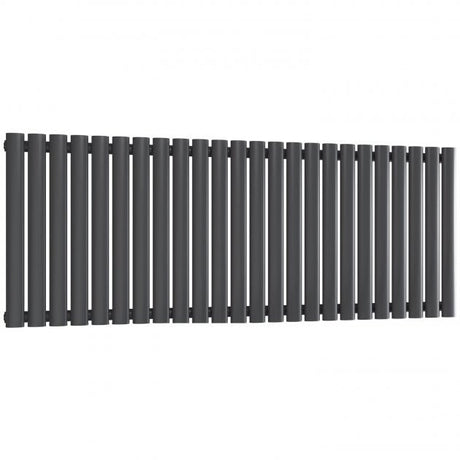 Reina Neval Single Horizontal 600mm High x 1407mm Wide Aluminium Radiator - Anthracite - A - NVL06140SA - TAP 'N' SHOWER