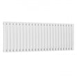 Reina Neval Single Horizontal 600mm High x 1407mm Wide Aluminium Radiator - White - A - NVL06140SW - TAP 'N' SHOWER
