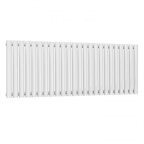 Reina Neval Single Horizontal 600mm High x 1407mm Wide Aluminium Radiator - White - A - NVL06140SW - TAP 'N' SHOWER
