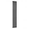 Reina Neval Single Vertical 1800mm High x 286mm Wide Aluminium Radiator - Anthracite - A - NVL18028SA - TAP 'N' SHOWER