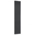 Reina Neval Double Vertical 1800mm High x 345mm Wide Aluminium Radiator - Anthracite - A - NVL18034DA - TAP 'N' SHOWER